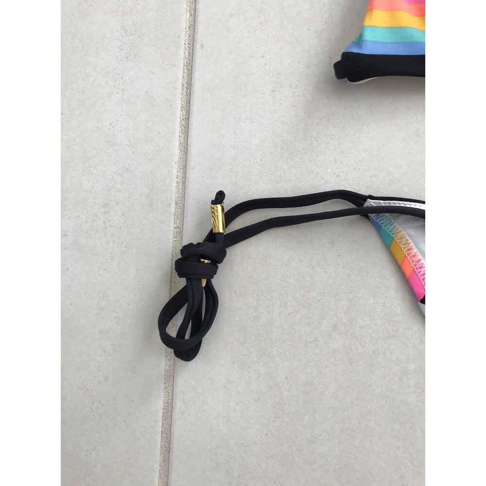 Sunshine 79 Psychedelic Zebra Triangle Top String Bikini Set - Picture 8 of 12